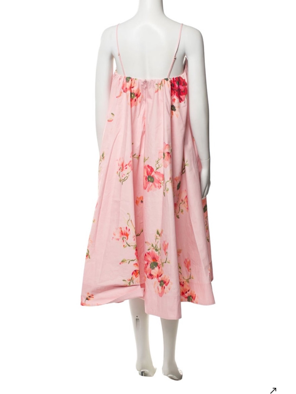 ZIMMERMANN POPLIN MIDI DRESS PINK ROSE SIZE 0P - Picture 3 of 6